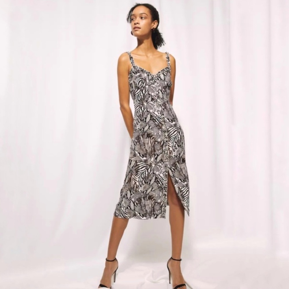 Aritzia | Wilfred‎ | Heartthrob Midi Dress in Giselle Black Size 0
